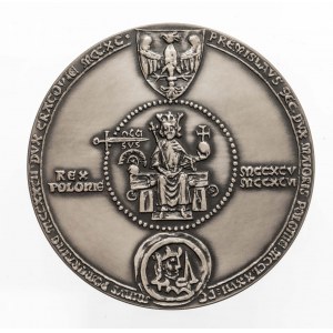 Polska, PRL, medal z serii królewskiej PTAiN NR 3D, Przemysław II, 1981, Warszawa.