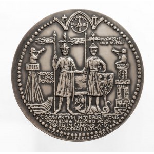 Polska, PRL, medal z serii królewskiej PTAiN NR 3D, Przemysław II, 1981, Warszawa.