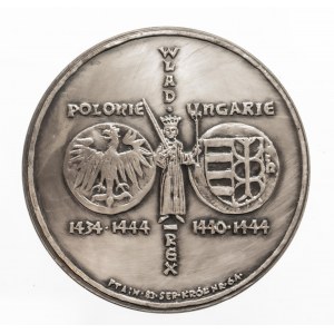 Polska, PRL, medal z serii królewskiej PTAiN NR 6A, Władysław III Warneńczyk, 1983, Warszawa.