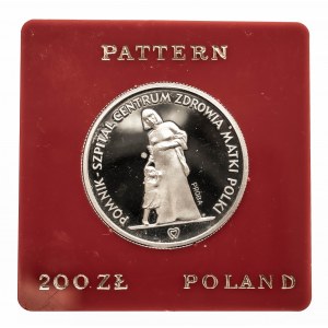 Polska, PRL 1944-1989, 200 złotych 1985, Pomnik Matki Polki, próba.