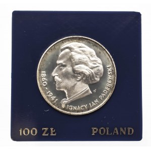 Polska, PRL 1944-1989, 100 złotych 1975, Ignacy Jan Paderewski.