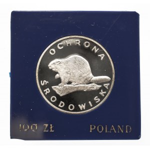Polska, PRL 1944-1989, 100 złotych 1978, Ochrona Środowiska - Bóbr.