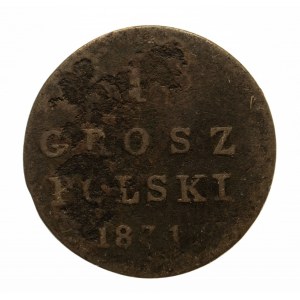 Królestwo Polskie, Mikołaj I, 1825-1855, 1 grosz 1831/K-G, Warszawa- rzadki