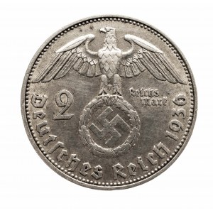Niemcy, III Rzesza 1933-1945, 2 marki 1936 D, Hindenburg