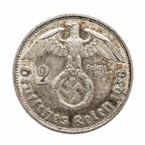 Niemcy, III Rzesza 1933-1945, 2 marki 1938 B, Hindenburg