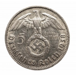 Niemcy, III Rzesza 1933-1945, 5 marek 1938 G, Hindenburg
