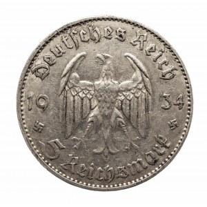 Niemcy, III Rzesza 1933-1945, 5 MAREK 1934 J, Hamburg, KOŚCIÓŁ GARNIZONOWY