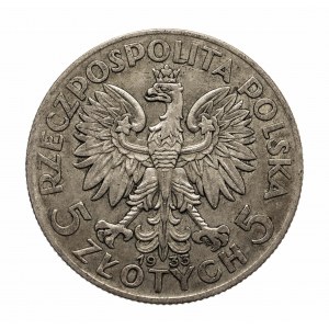 Polska, II Rzeczpospolita 1918-1939, 5 złotych 1933 głowa kobiety