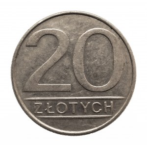 Polska, PRL 1944-1989, 20 złotych 1986, nominał, SKRĘTKA