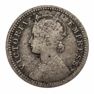 Indie, Indie Brytyjskie - Wiktoria 1837–1901, 1/4 rupii 1896