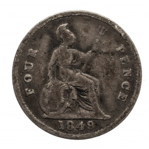 Wielka Brytania, Wiktoria 1837–1901, 4 Pence, 1849