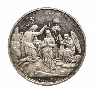 Niemcy, medalik religijny, wybity z okazji bierzmowania, 1863, srebro
