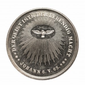 Niemcy, medalik religijny, wybity z okazji bierzmowania, 1863, srebro