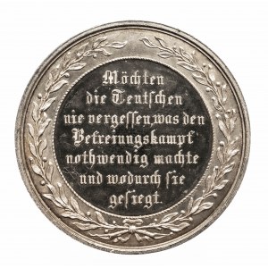 Niemcy, Bawaria, medal z okazji otwarcia Sali Wyzwolenia k. Kelheim, 1863, srebro