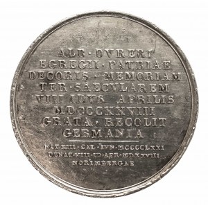Niemcy, Norymberga, Wolne Miasto, medal z okazji 300-lecia śmierci Albrechta Dürera, 1828, srebro