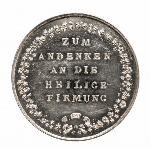 Niemcy, medalik religijny z okazji bierzmowania, bez daty (XIX wiek), srebro