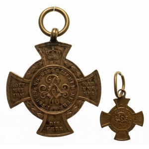 Niemcy, Prusy, Krzyż Pamiątkowy Za Wojnę z Austrią 1866 + miniaturka