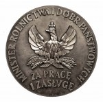 Polska, II Rzeczpospolita Polska (1918–1939), medal nagrodowy niedatowany (1926 r.), autorstwa Edwarda Wittiga nadawany za pracę i zasługi przez Ministerstwo Rolnictwa