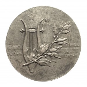 Medal, Fryderyk Chopin 1899 - dla uczczenia 50. rocznicy śmierci, biały metal