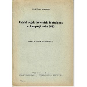 Semkowicz, Udział wojsk litewskich Sobieskiego w kampanii roku 1683