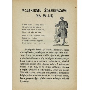 Polskiemu żołnierzowi na Wilię Dep. Wojskowy NKN 1915