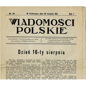 Wiadomości Polskie, Piotrków 1915