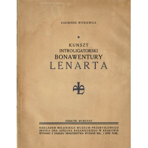 Witkiewicz Kazimierz, Kunszt introligatorski Bonawentury Lenarta 1932