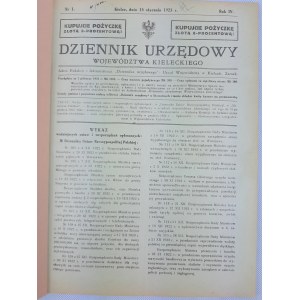 Dziennik Urzędowy Województwa Kieleckiego nr 1-9 i 12-13 z 1923 r.