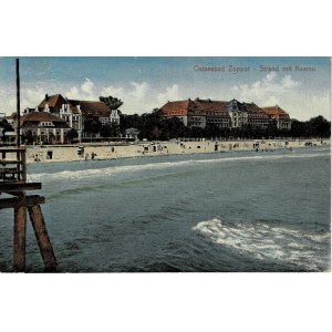 Sopot, Ostseebad Zoppot - Strand mit Kasino