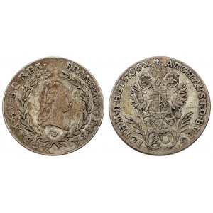 Austria 20 Kreuzer 1796 G Franz II (1792–1835). Averse: Head right within wreath. Averse Legend...