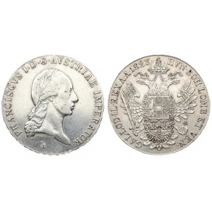 Austria 1 Thaler 1823 A Francis I (1815-1835). Averse: Laureate head right. Reverse...