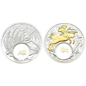 Belarus 20 Roubles 2013 Signs of the Zodiac Sagittarius. Averse...