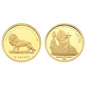 Congo Democratic Republic 20 Francs 2003. Averse: Lion left. Reverse...