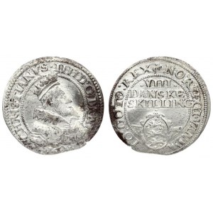 Denmark 8 Skilling 1608(a) Christian IV(1588 - 1648). Averse Legend: CHRISTIANVS IIII. D:G.DANI...
