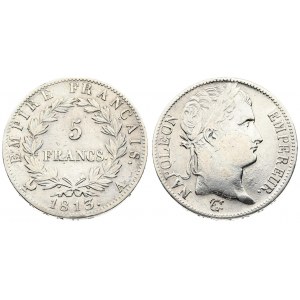 France 5 Francs 1813 A Napoleon(1804-1814). Averse: Laureate head right. Averse Legend...