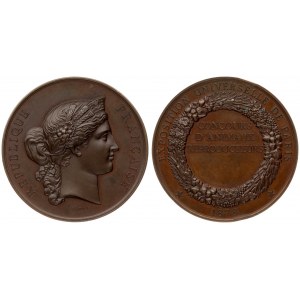 France Medal 1878 universal exhibition of Paris  competition of breeding animals. Copper. Weight 64...