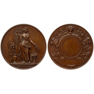 France Medal (1880) Agricultural society of the ar rondt of St.omer. Copper. Weight 58.40 gr...