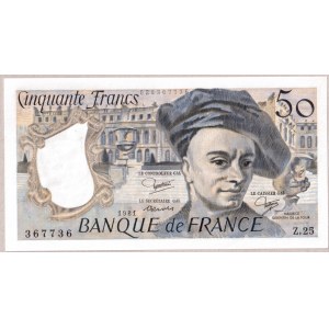 France 50 Francs 1981 Banknote Quentin de La Tour.  Fayette: 67.7...