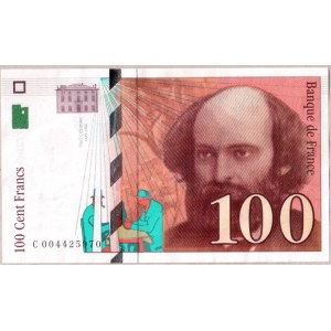 France 100 Francs 1997 Banknote Cezanne. Fayette 74/1...