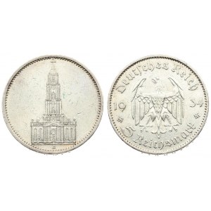 Germany Third Reich 5 Reichsmark 1934 A. Averse: Eagle divides date denomination below. Reverse...