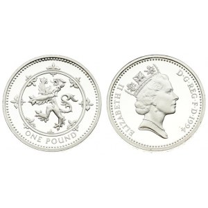 Great Britain 1 Pound 1994 Elizabeth II(1952-). Averse: Crowned head right. Reverse: Scottish arms...