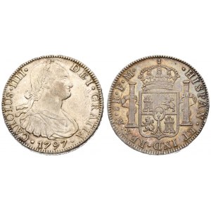 Mexico SPANISH COLONY 8 Reales 1797 FM Charles IV(1788-1808). Averse...