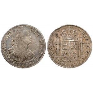Mexico SPANISH COLONY 8 Reales 1808 TH Charles IV(1788-1808). Averse...