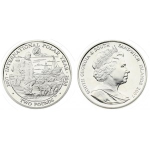 South Georgia And The South Sandwich Islands 2 Pounds 2007 PM Elizabeth II (1952-)...
