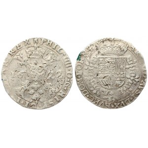 Spanish Netherlands TOURNAI 1 Patagon 1622 Philip IV(1621-1665). Averse: Date divided by St. Andrew...