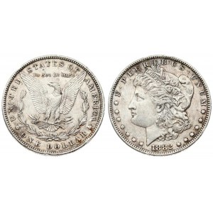 USA Morgan 1 Dollar 1882 Philadelphia. Averse legend: E. PLURIBUS. UNUM // (DATE)...
