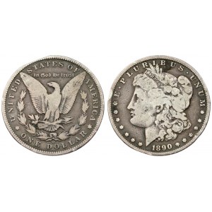 USA Morgan 1 Dollar 1890 O New Orleans. Averse title: E. PLURIBUS. UNUM // 1890. Averse description...