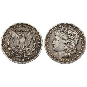 USA Morgan 1 Dollar 1901 O New Orleans. Averse title: E. PLURIBUS. UNUM // 1901. Averse description...