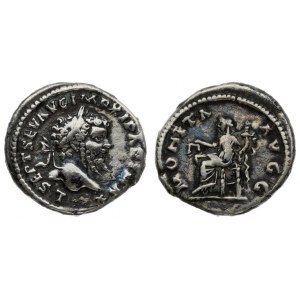 Roman Empire 1 Denarius 198 Septimius Severus 193-211. Rome 198-202. Av....