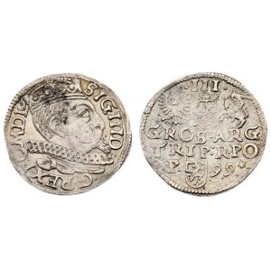 Poland 3 Groszy 1599 Poznan. Sigismund III Vasa (1587-1632) - crown coins 1599. Poznan...